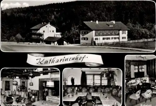 Ak Treffelstein Bayr. Wald, Gasthaus Katharinenhof, Heustadel, Kuhstall