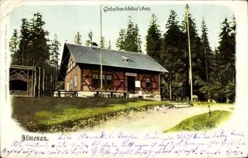 Ak Ilmenau in Thüringen, Gabelbachhäuschen