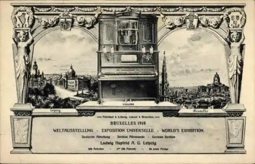Ak Brüssel Brüssel, Weltausstellung 1910, Deutsche Sektion