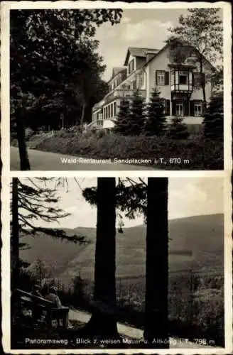 Ak Sandplacken Oberursel im Taunus Hessen, Waldrestaurant, Panoramaweg