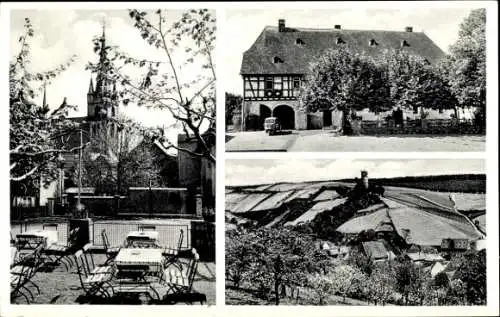 Ak Kiedrich im Rheingau Taunus, Winzerhaus, Kirche