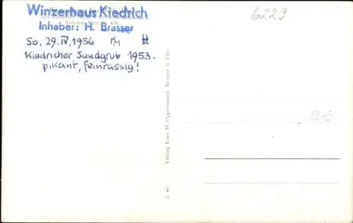 Ak Kiedrich im Rheingau Taunus, Winzerhaus, Kirche