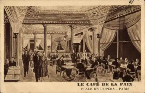 Ak Bourse de Paris II, La Café de la Paix, Place de l’Opera