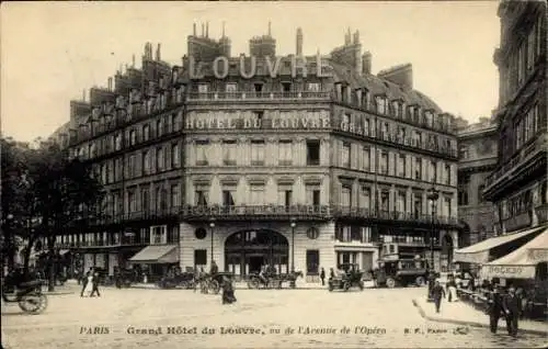 Ak Paris I., Grand Hotel du Louvre, Avenue de l'Opera