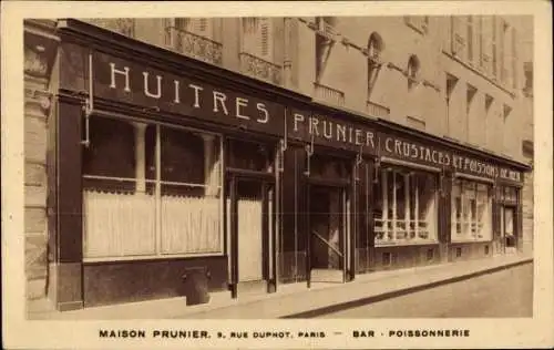 Ak Paris I., Maison Prunier, 9 Rue Duphot
