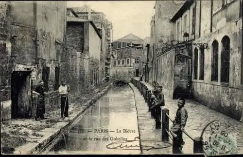 Ak Paris V., La Bievre, Rue des Gobelins