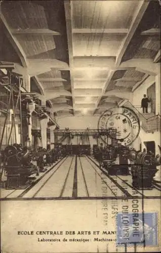 Ak Paris XIII, Ecole Centrale des Arts et Manufactures, Laboratoire de mecanique