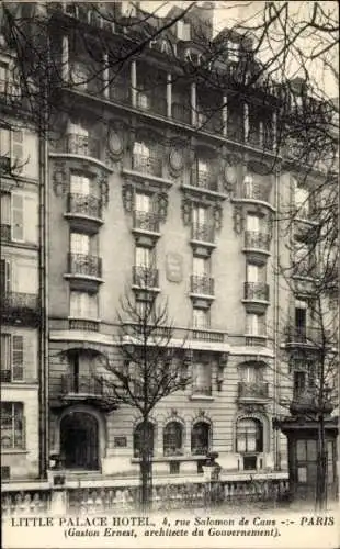 Ak Paris III, Little Palace Hotel, Rue Salomon de Caus