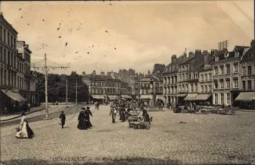 Ak Dunkerque Dunkerque Nord, Place de la République