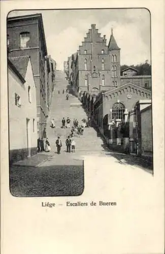 Ak Liège Lüttich Wallonien, Escaliers de Bueren