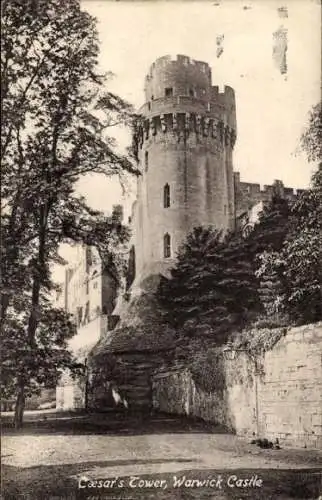 Ak Warwick Warwickshire England, Warwick Castle, Caesar's Tower