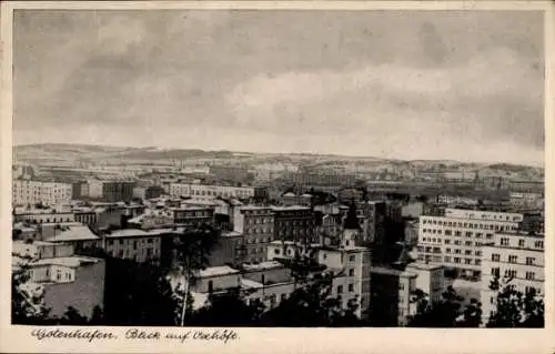 Ak Gdynia Gotenhafen Pommern, Blick auf Oxhöft