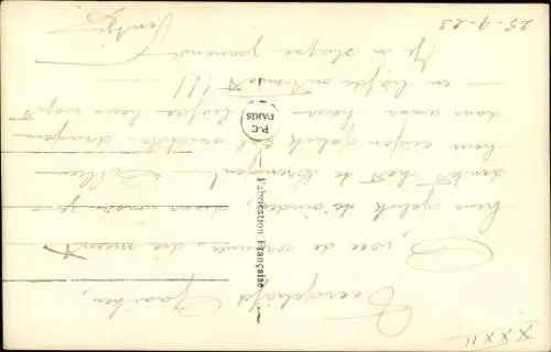 Ak Mädchen mit einem Schäferhund