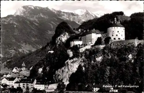 Ak Kufstein in Tirol, Feste Geroldseck, Kaisergebirge