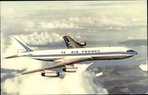 Ak Französisches Passagierflugzeug der Air France, Boeing 707 Intercontinental, F-BHSB