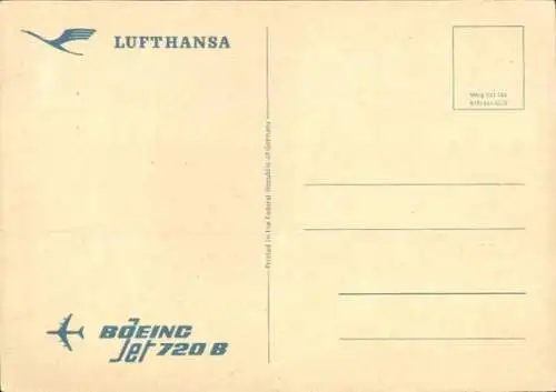 Ak Deutsches Passagierflugzeug, Lufthansa, Boeing Jet 720 B