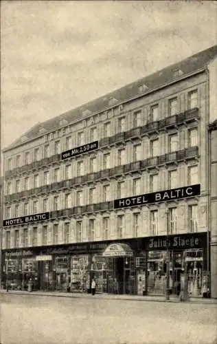 Ak Berlin Mitte, Hotel Baltic, Invalidenstraße 120, Geschäft von Julius Staege