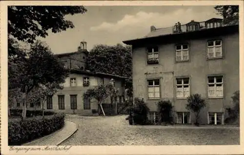 Ak Berlin Prenzlauer Berg, Marthashof, Haushaltungsschule, Eingang, Schwedter Straße 37/40
