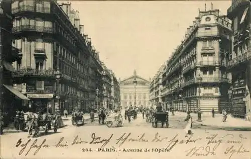 Ak Paris I Louvre, Avenue de l'Opéra