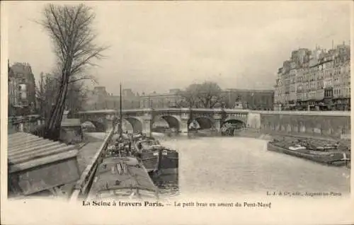 Ak Paris I Louvre, Kleiner Arm oberhalb von Pont-Neuf