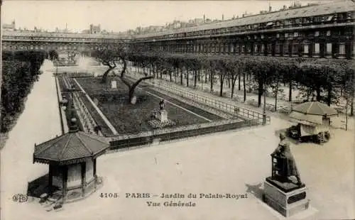 Ak Paris I Louvre, Garten des Palais Royal