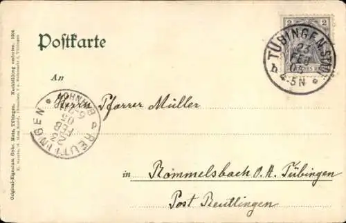 Ak Tübingen am Neckar, Häuser am Neckarufer