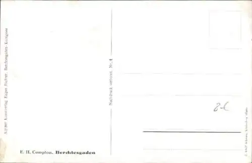 Künstler Ak Compton, Edward Harrison, Berchtesgaden in Oberbayern, Panorama