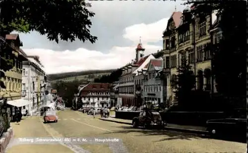 Ak Triberg im Schwarzwald, Hauptstraße, Autos