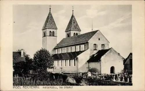 Ak Niederzell Insel Reichenau Bodensee, Kirche