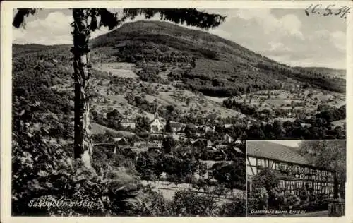 Ak Sasbachwalden im Schwarzwald, Panorama, Gasthaus Pension zum Engel