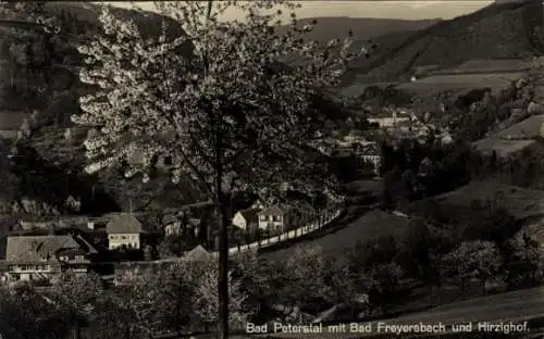 Ak Bad Peterstal Griesbach im Schwarzwald Baden, Bad Freyersbach und Hirzighof