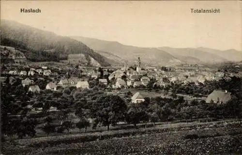 Ak Haslach im Kinzigtal Schwarzwald, Totalansicht