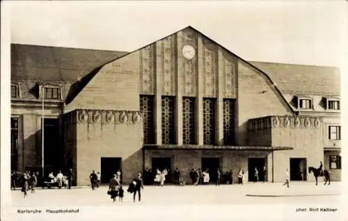 Ak Karlsruhe in Baden, Hauptbahnhof