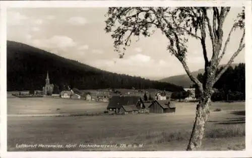 Ak Herrenwies Forbach im Schwarzwald Baden, Gehöft, Kirche