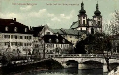 Ak Donaueschingen im Schwarzwald, Schützenbrücke