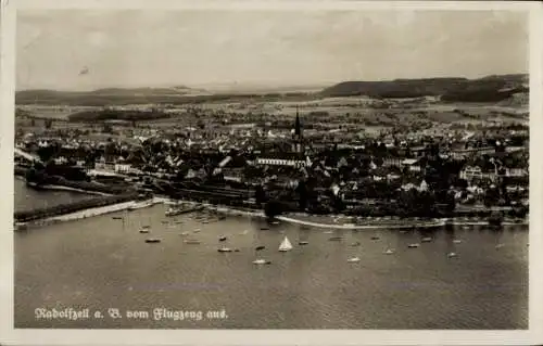 Ak Radolfzell am Bodensee, vom Flugzeug aus