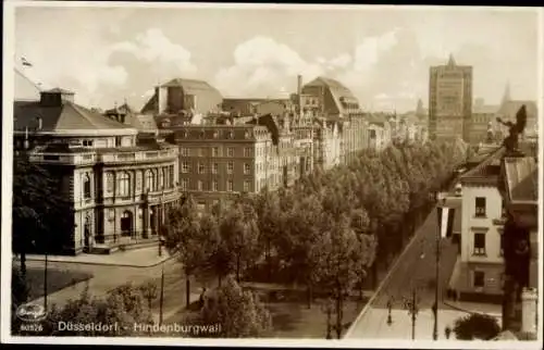 Ak Düsseldorf am Rhein, Hindenburgwall