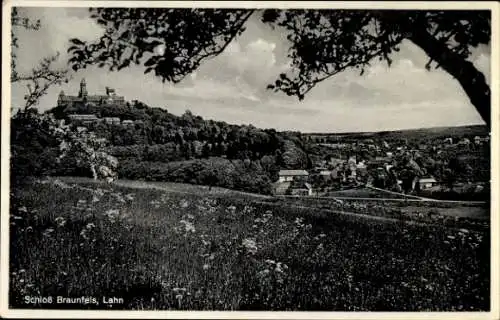 Ak Braunfels an der Lahn, Panorama, Schloss