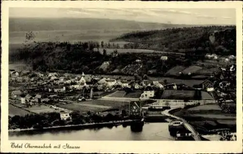 Ak Obermaubach Kreuzau in der Eifel, Panorama, Stausee