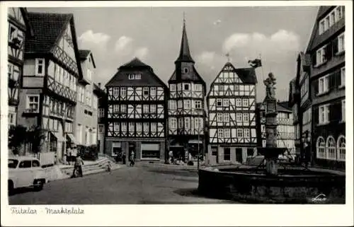 Ak Fritzlar in Hessen, Marktplatz