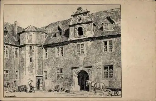 Künstler Ak Ubbelohde, Otto, Kassel in Hessen, Im Marstall