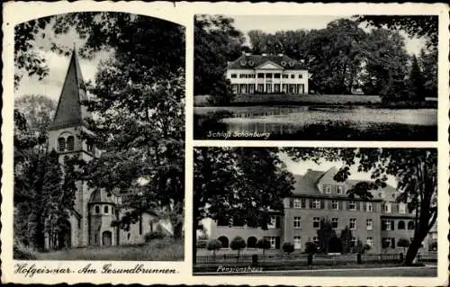 Ak Hofgeismar, Gesundbrunnen, Schloss Schönburg, Pensionshaus