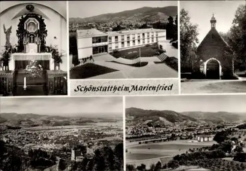 Ak Oberkirch im Renchtal Baden, Gesamtansicht, Schönstattheim Marienfried, Urheiligtum