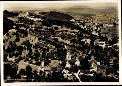 Ak Rötteln Haagen Lörrach in Baden, Gesamtansicht, Burgruine Rötteln, Rötteler Schloss im Wiesental