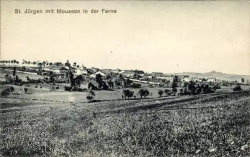 Ak St. Jürgen Meurthe et Moselle, Mousson in der Ferne