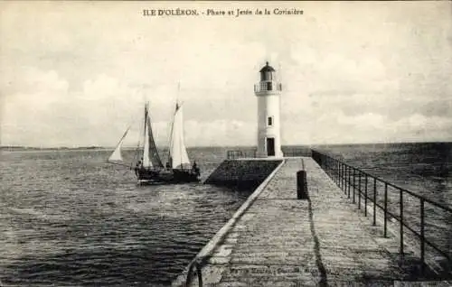 Ak Oléron Charente Maritime, Ile, Phare et Jetee de la Cotiniere