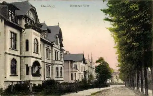 Ak Flensburg in Schleswig Holstein, Nehrongs Allee