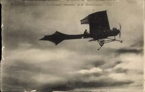 Ak Port-Aviation, Antoinette Monoplane von Herrn Hubert Latham