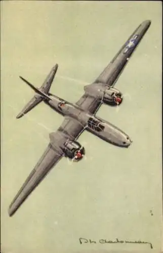 Künstler Ak Amerikanisches Kampfflugzeug, Douglas Havoc