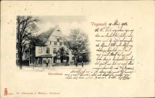 Ak Vegesack Hansestadt Bremen, Hafenhaus, Havenhaus